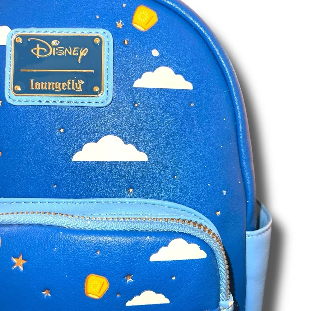 DISNEY Loungefly Mini Backpack Lilo Stitch Lanterns Night Sky‎ Clouds